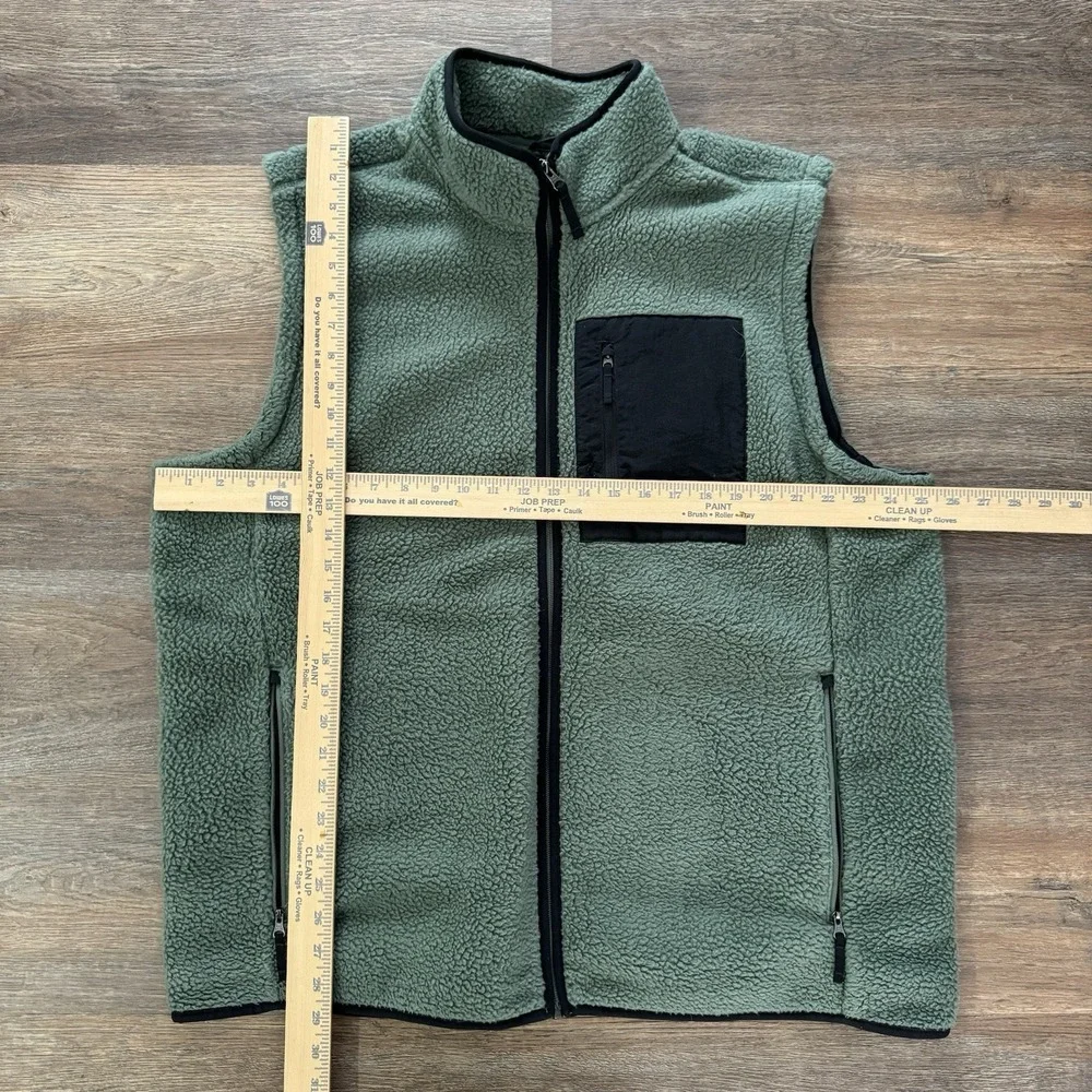 The‎ North Face North Peak Sherpa Fleece Vest Green Men's Sz XXL Gorp Outdoor